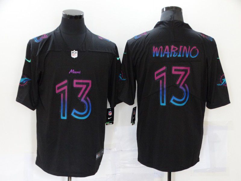 Men Miami Dolphins #13 Marino Black Nike City Edition Limited 2021 NFL Jersey->green bay packers->NFL Jersey